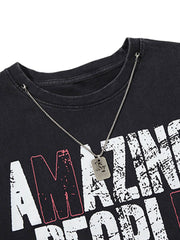 Graphic Lettering Chain Vest