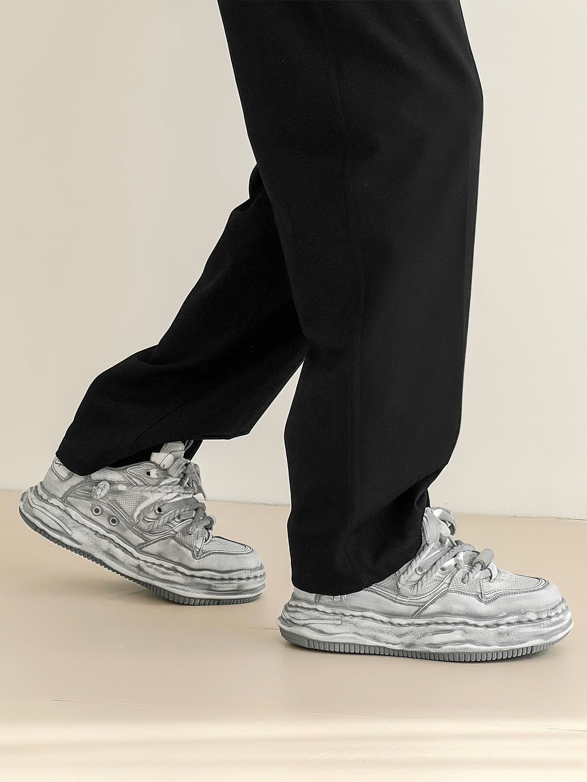 Deconstructed Distressed Chunky Street Sneakers