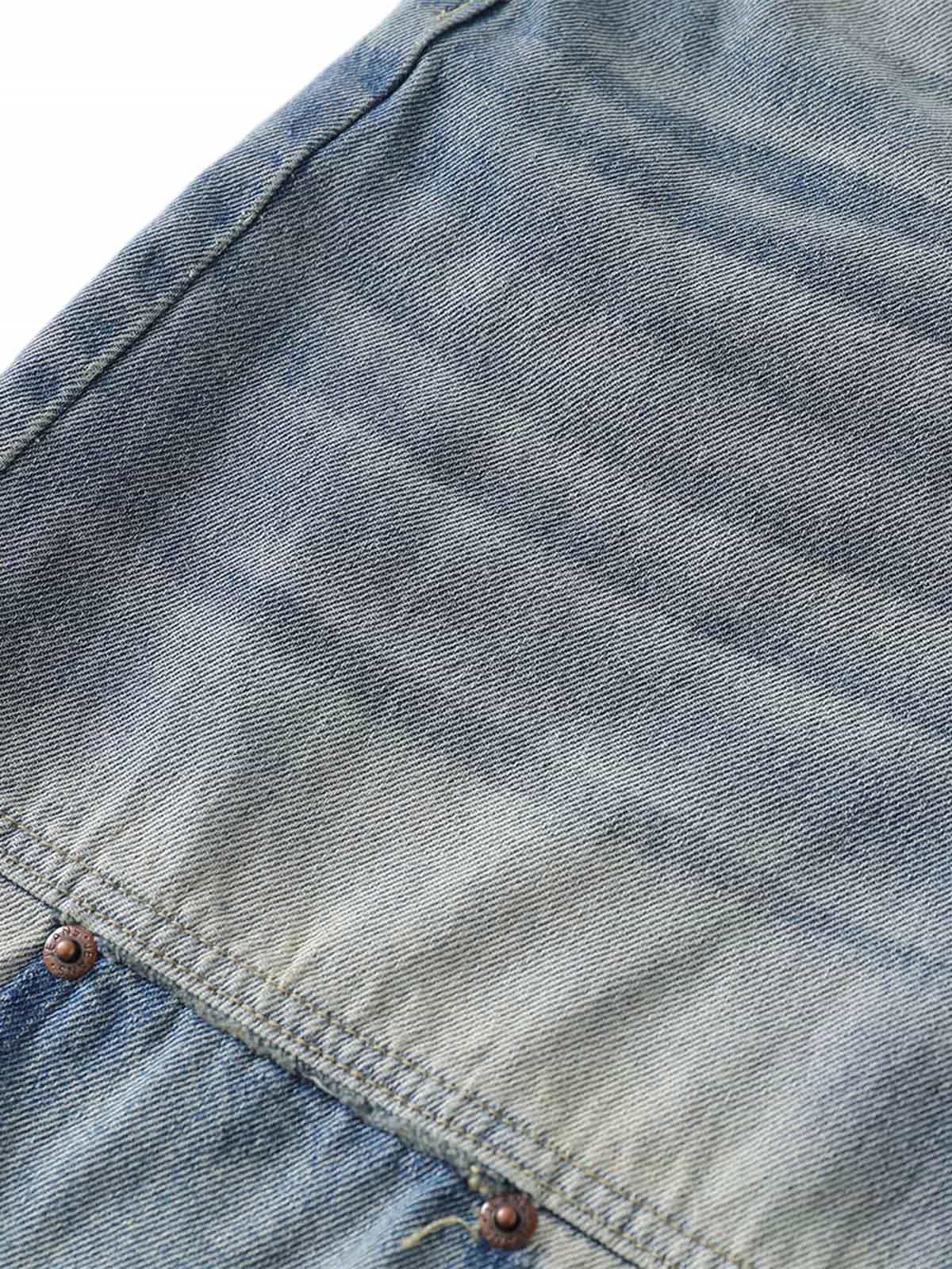 Vintage Patchwork Raw Edge Cropped Jort