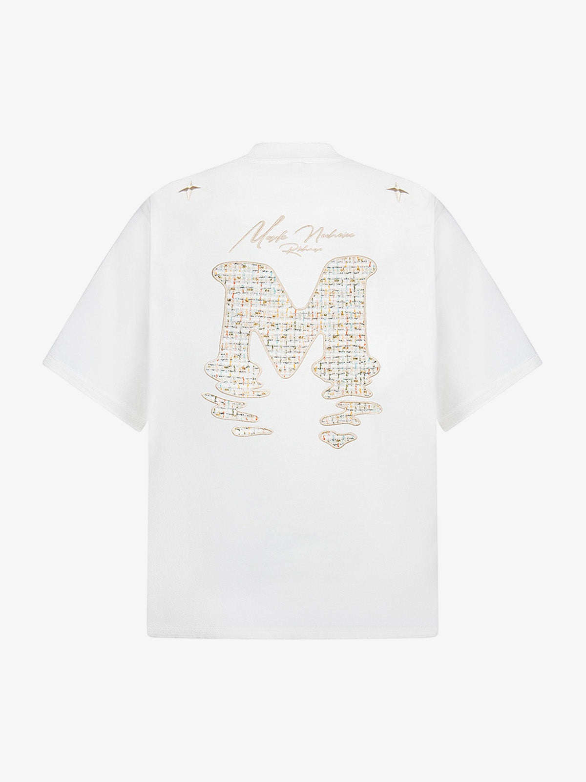 Vintage Patchwork Embroidered Letter T-Shirt