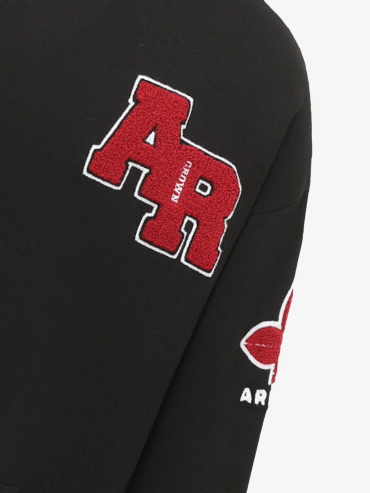 Street Letter Patch Embroidered Heather Hoodie