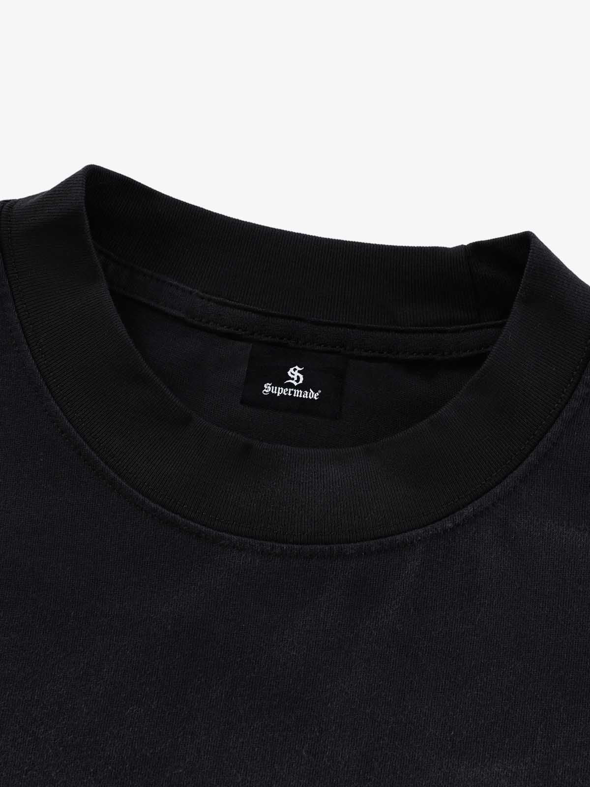 Vintage Washed Goat Print Long Sleeves T-Shirt