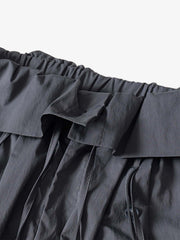 Street Ruffled Waist Pleated Drape Balloon Pants