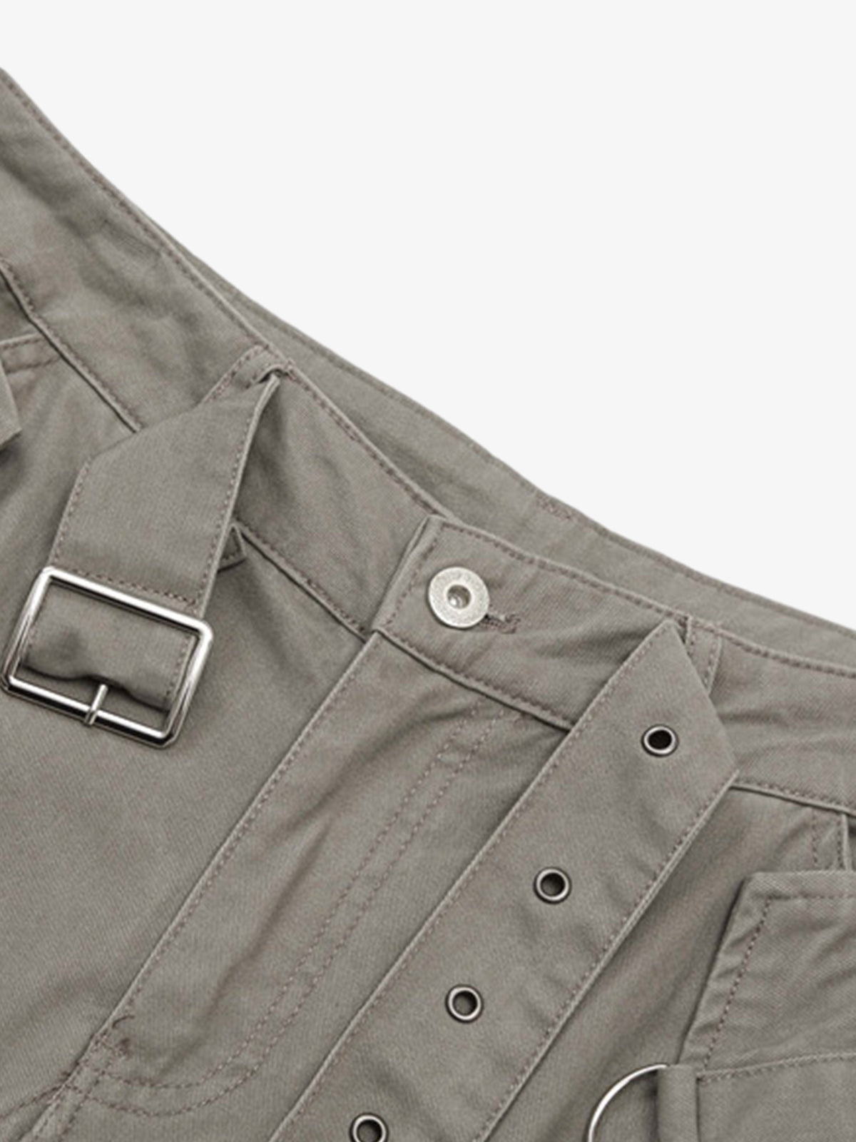 Multi-Pocket Cargo Flared Pants