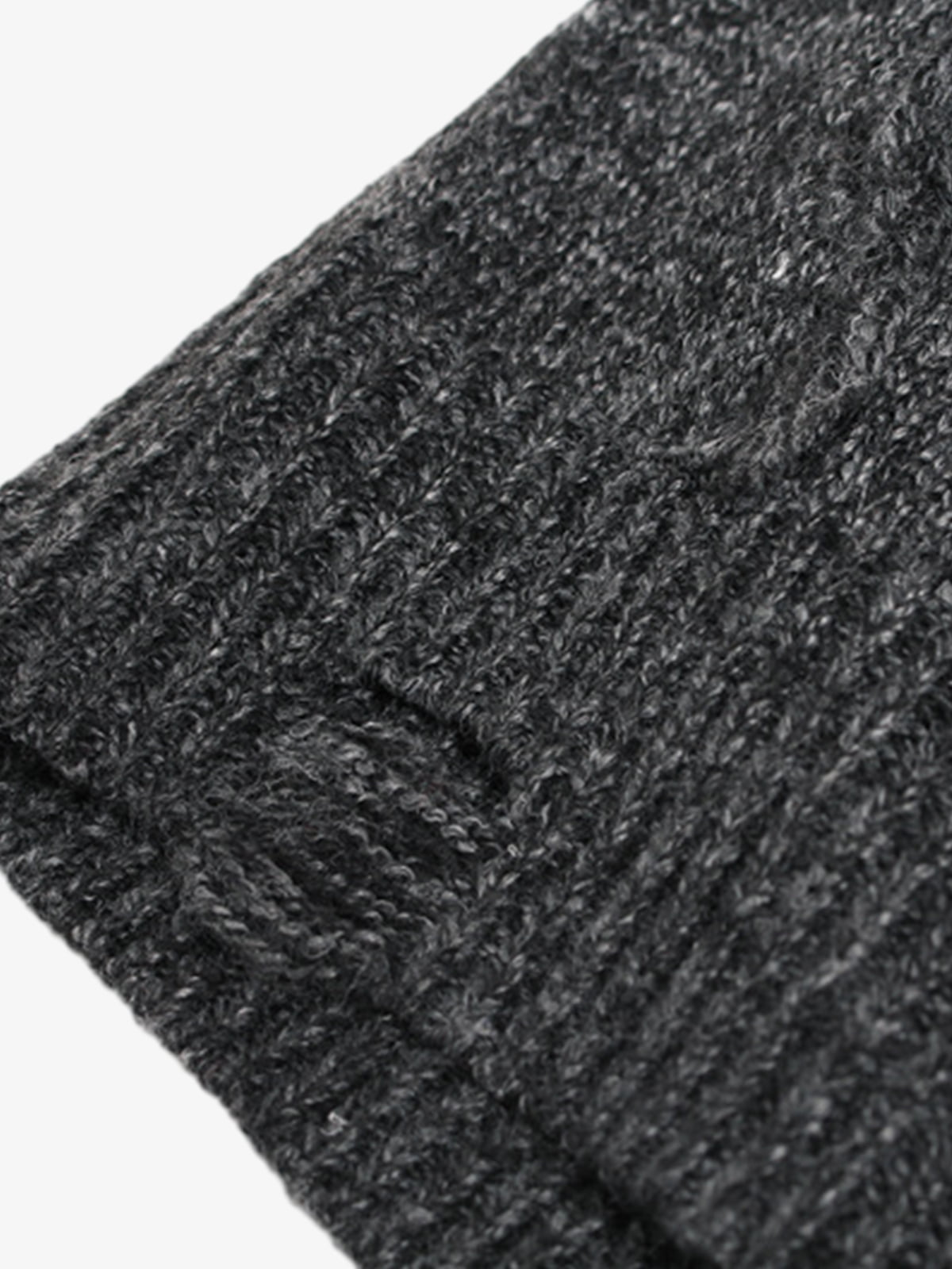 Turtleneck Cardigan Zip-Up Cable Sweater