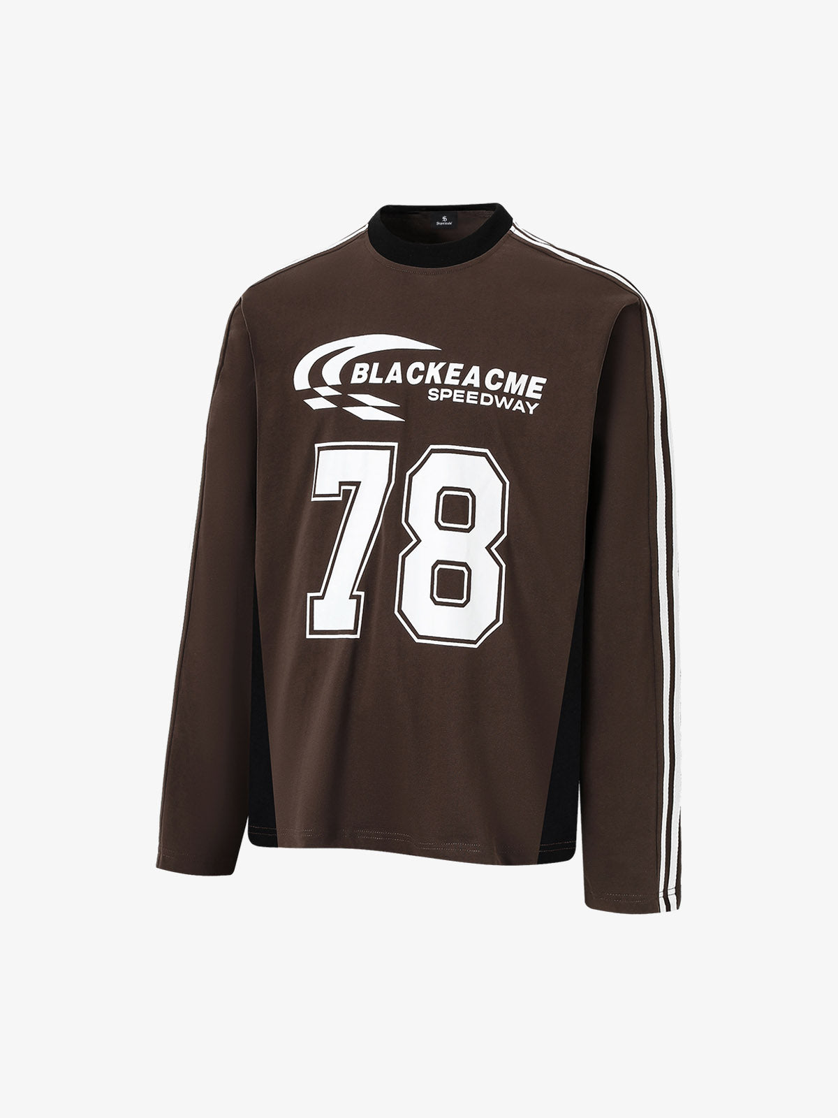 Jersey Digital Print Colorblock Long-Sleeved T-Shirt