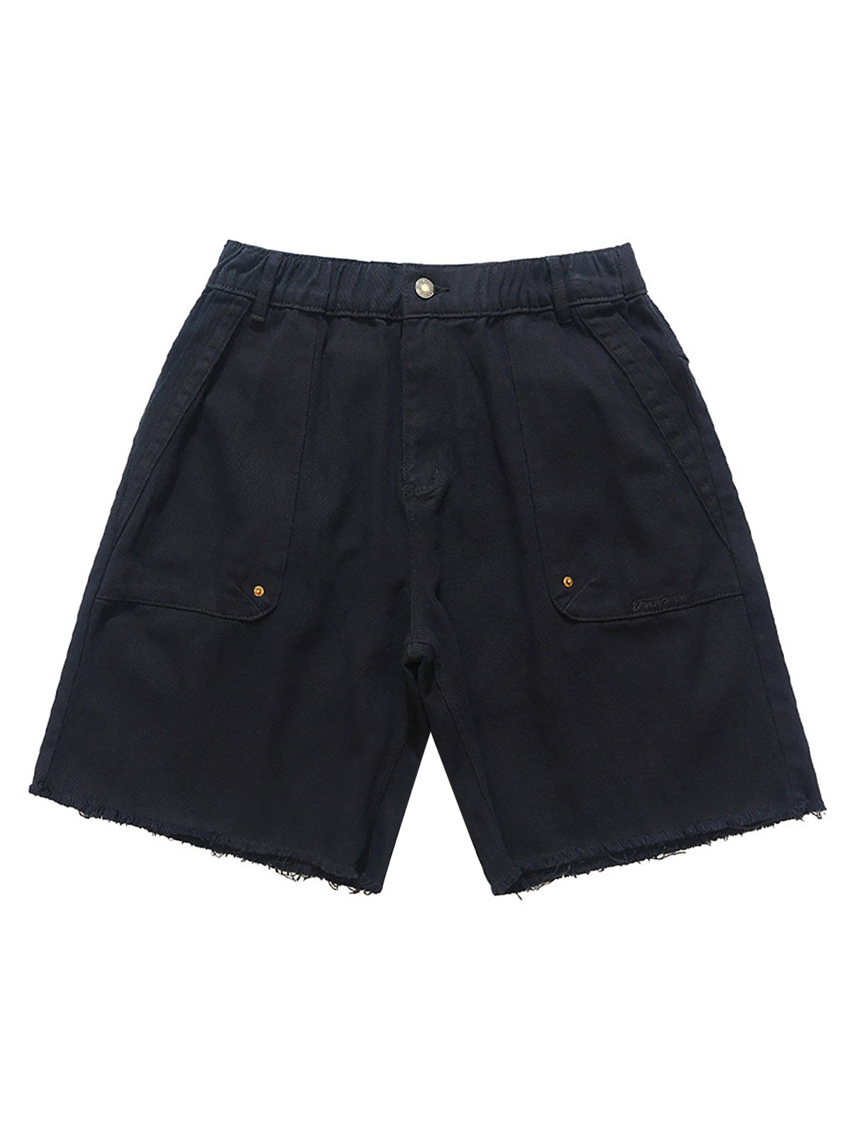 Camouflage Raw Edge Embroidered Cargo Shorts
