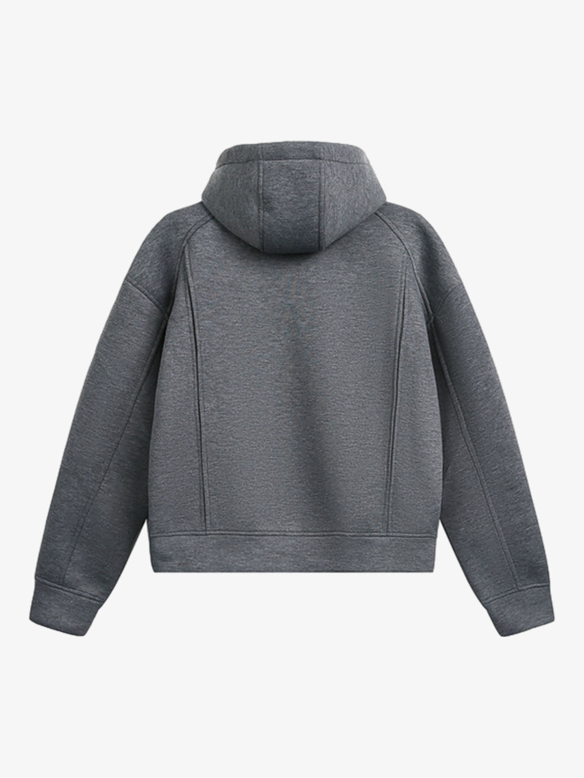 Deconstructed Split Drawstring Hooded Sweatshirt