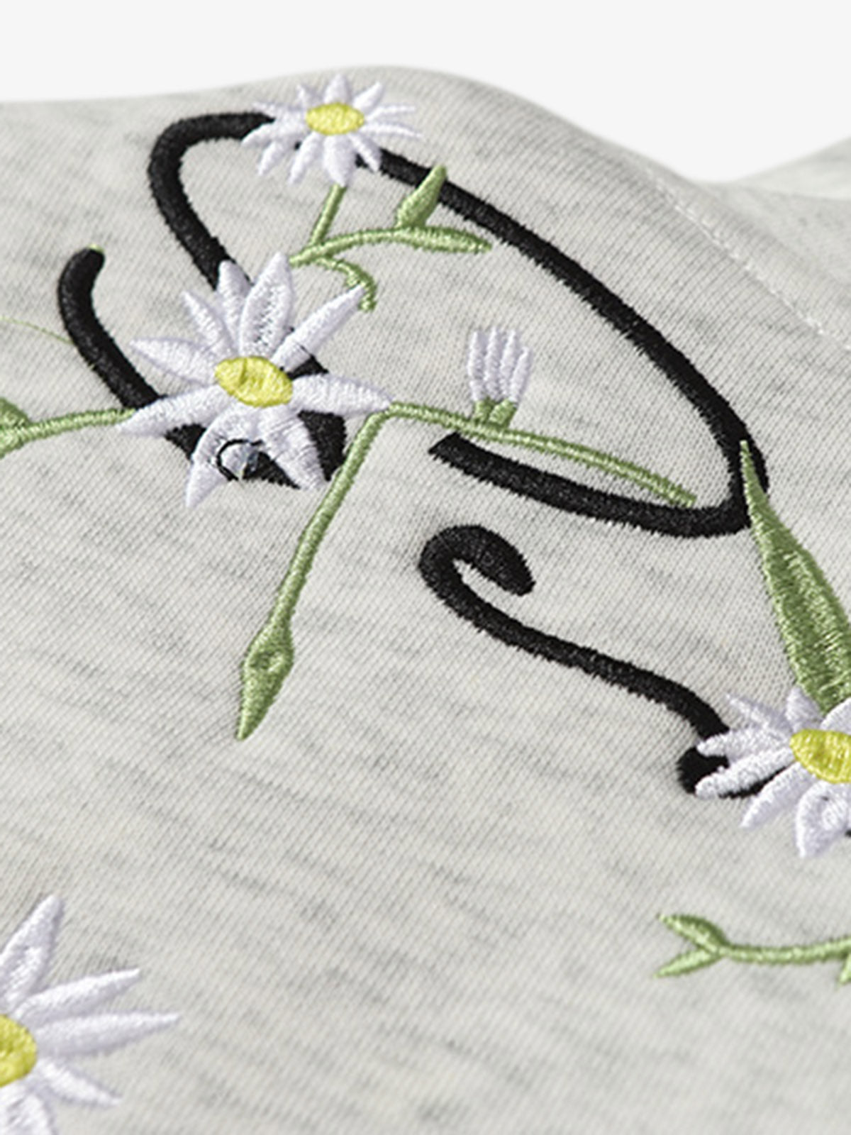 Daisy Embroidery Floral Pattern Heavyweight Hoodie