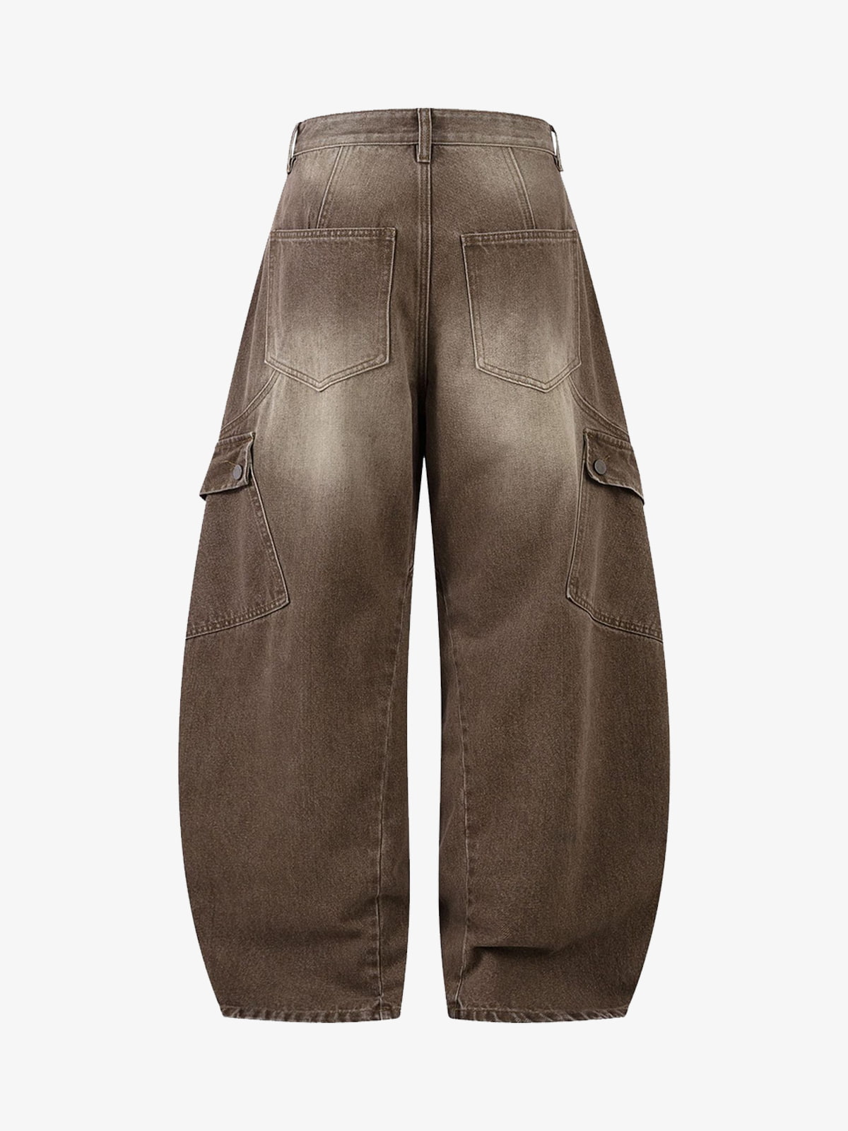 Vintage Washed Workwear Barrel Jeans