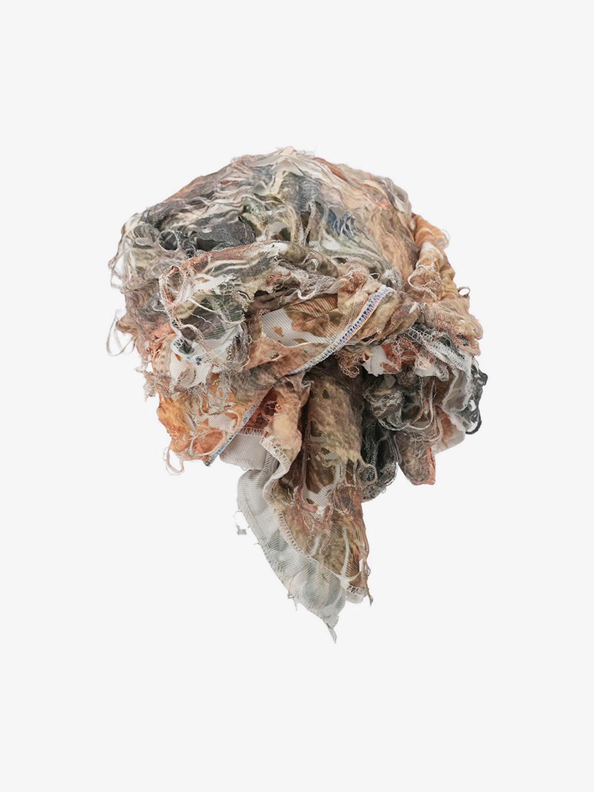 Distressed Tie-Dye Mixed Color Wasteland Square Scarf