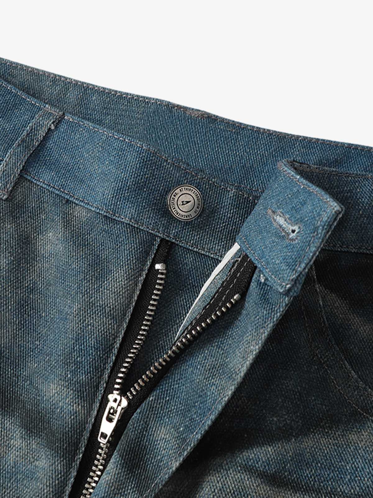 High Street RO Heavy Washed Flared Jeans