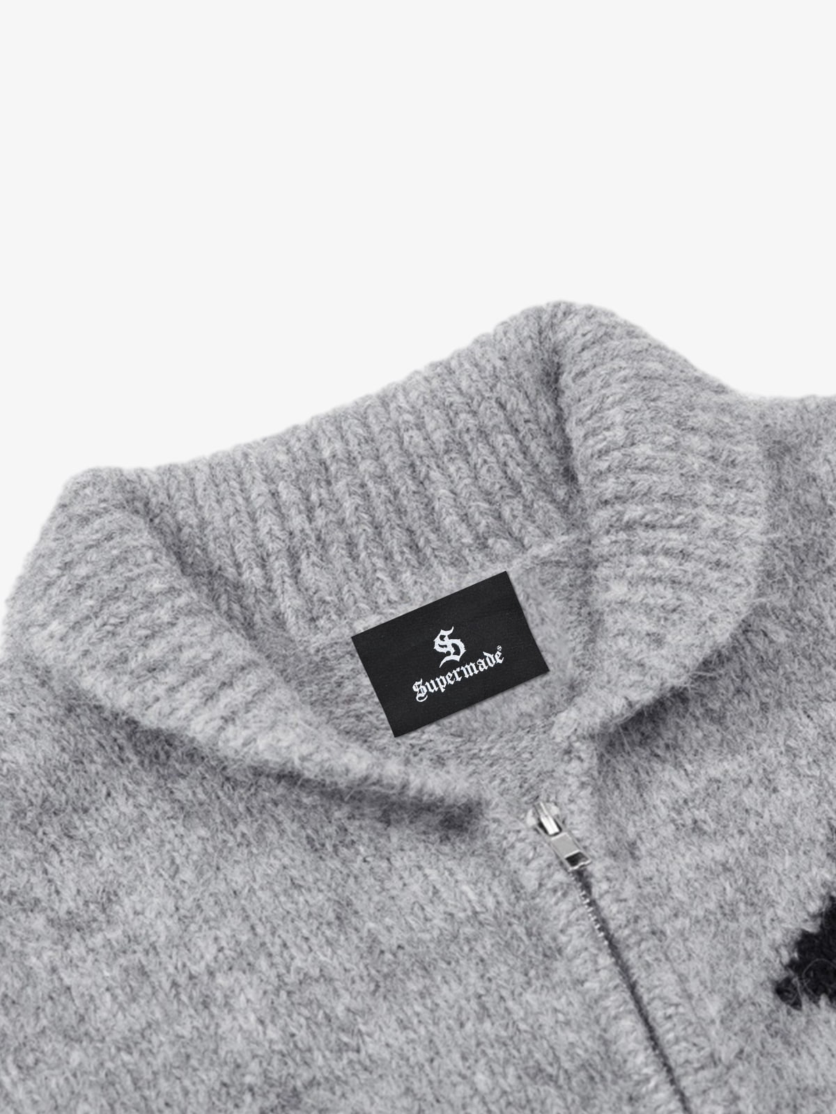 Casual Star Jacquard Double-Zip Cardigan Sweater
