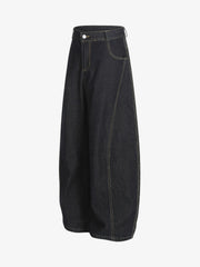 Retro Stitching Graffiti Letters Machete Jeans