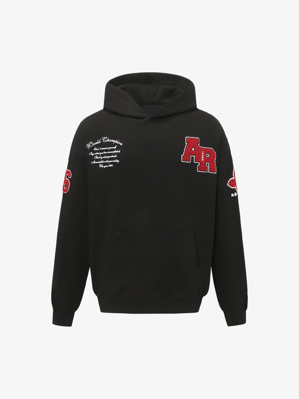 Street Letter Patch Embroidered Heather Hoodie