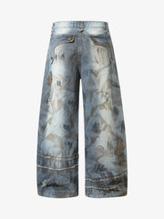 RO Style Washed Barrel Jeans