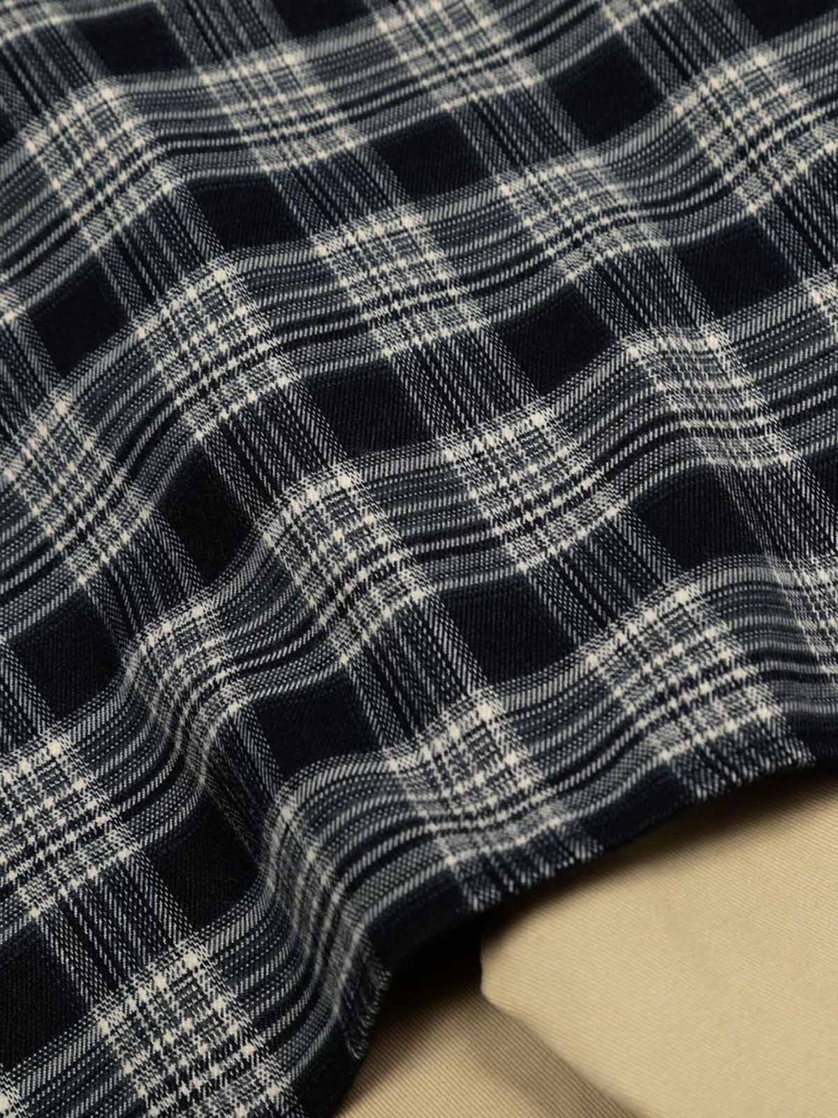 Plaid Decorative Patchwork Loose Pants