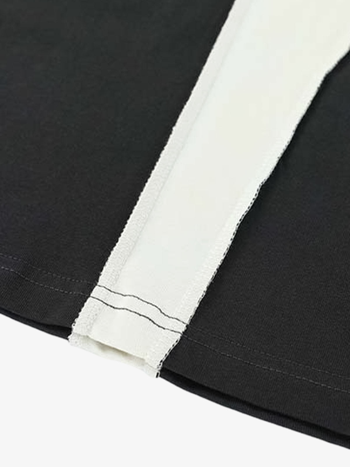 Lightning Letter Print Contrast Color Stitching Long-Sleeve T-Shirt