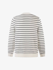 Striped Star Jacquard Loose Knitted Sweater