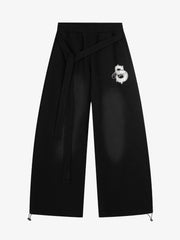 Retro Belted Paratrooper Wide-Leg Pants