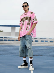 Retro Fun Graffiti Denim Jorts