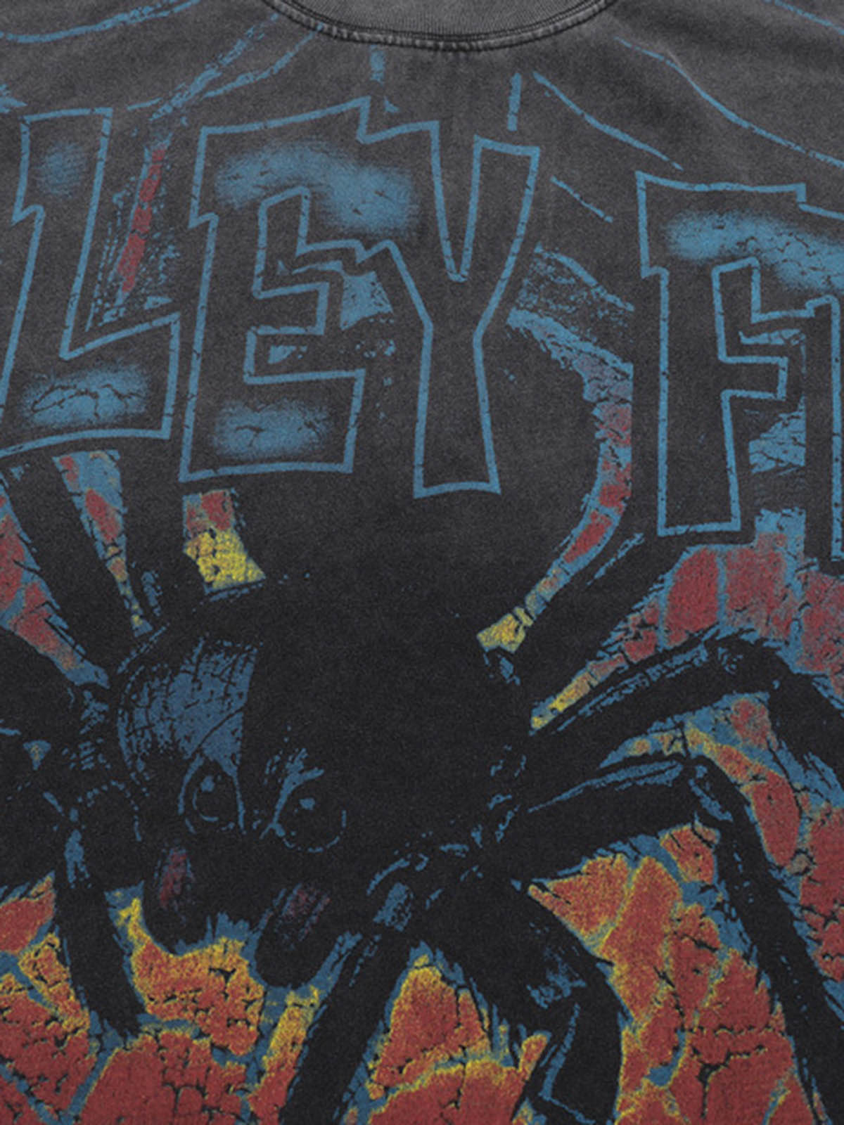 Spider Comic White Ink Print T-Shirt
