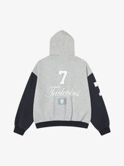 Vintage Jersey Knitted Zippered Cardigan Hooded Sweatshirt