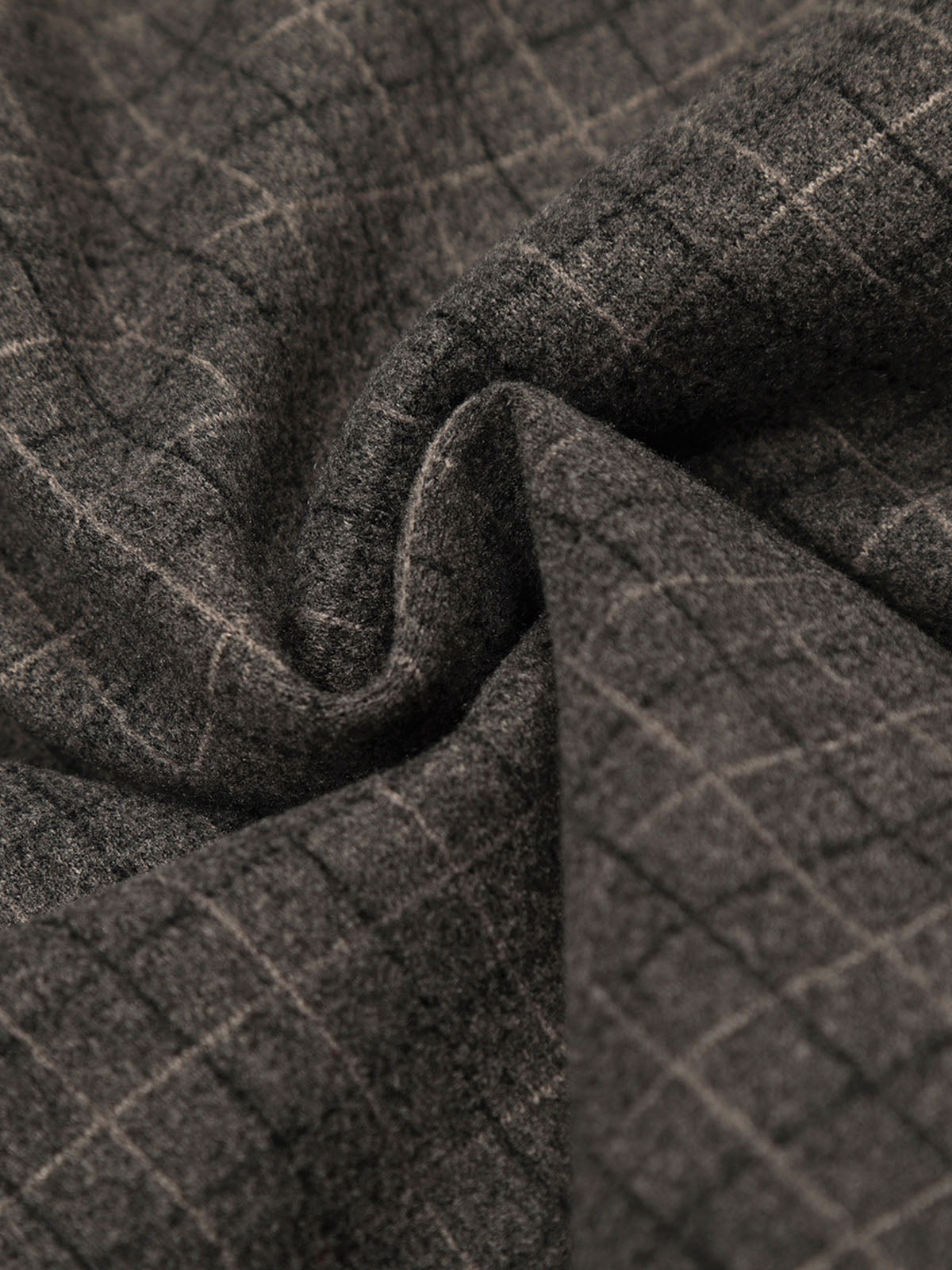 Retro Plaid Fur Collar Warm Padded Jacket