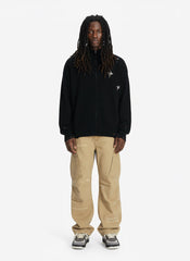 Distressed Ripped-Edge Turtleneck Diamond Star Zipper Knitted Sweater