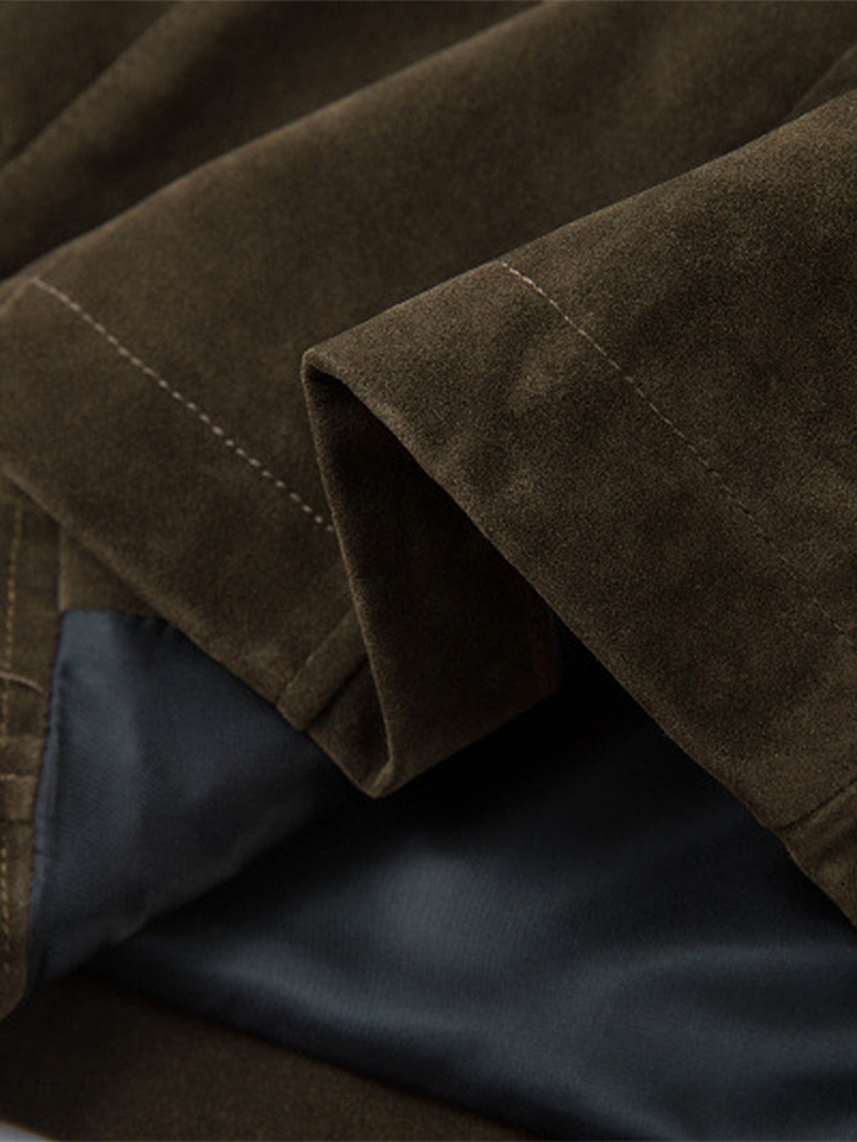 Suede Lapel Deconstructed Patchwork Jacket