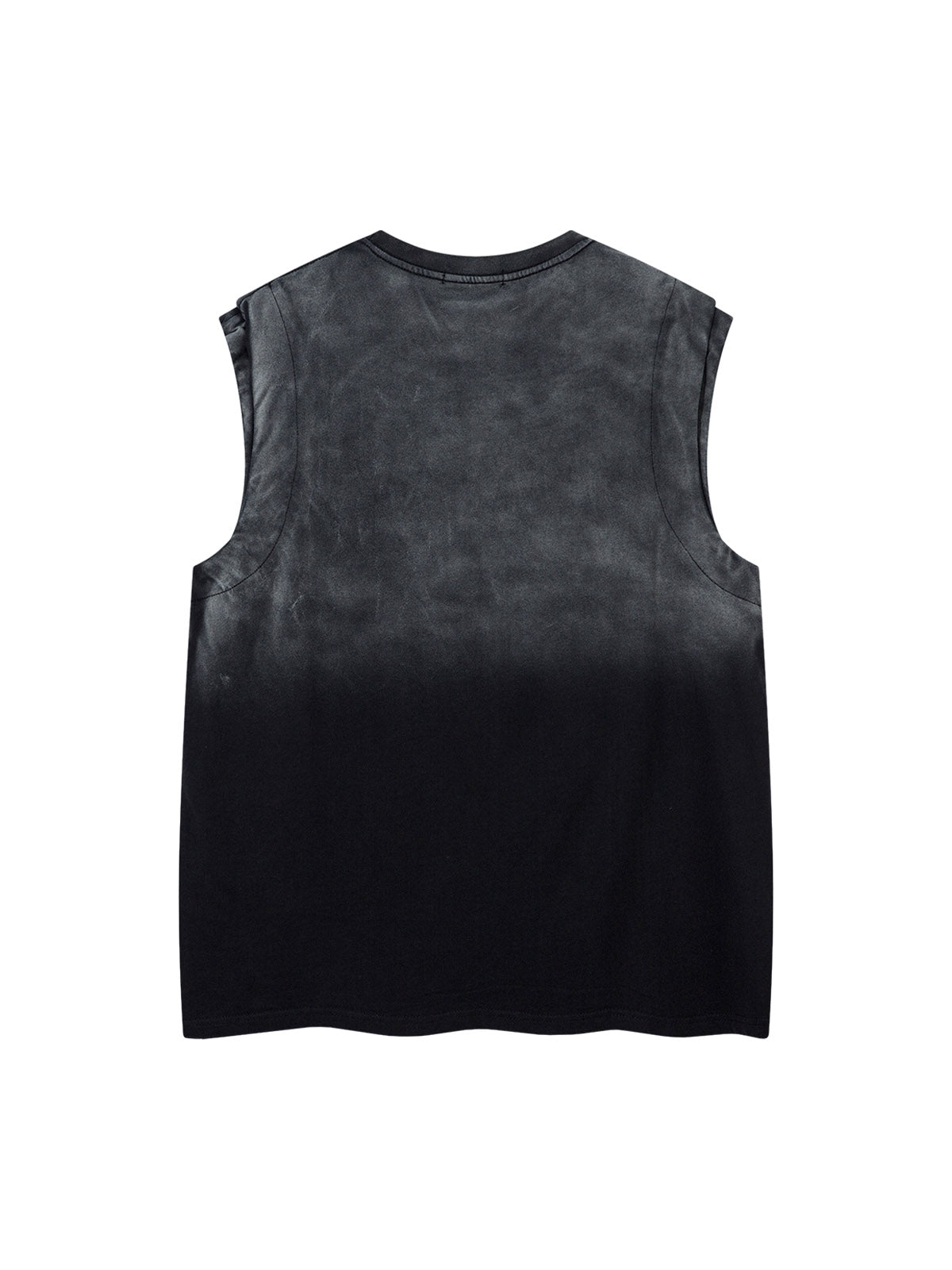 Washed Heavy-duty Letter Embroidered Waistcoat