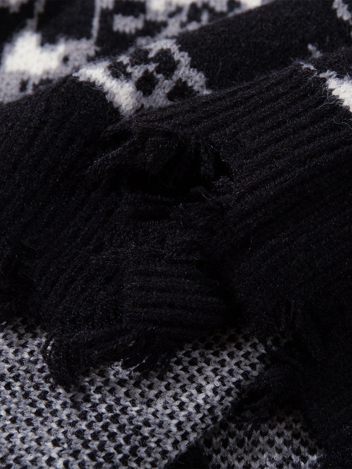 Vintage Skull Leopard Jacquard Knitted Cardigan