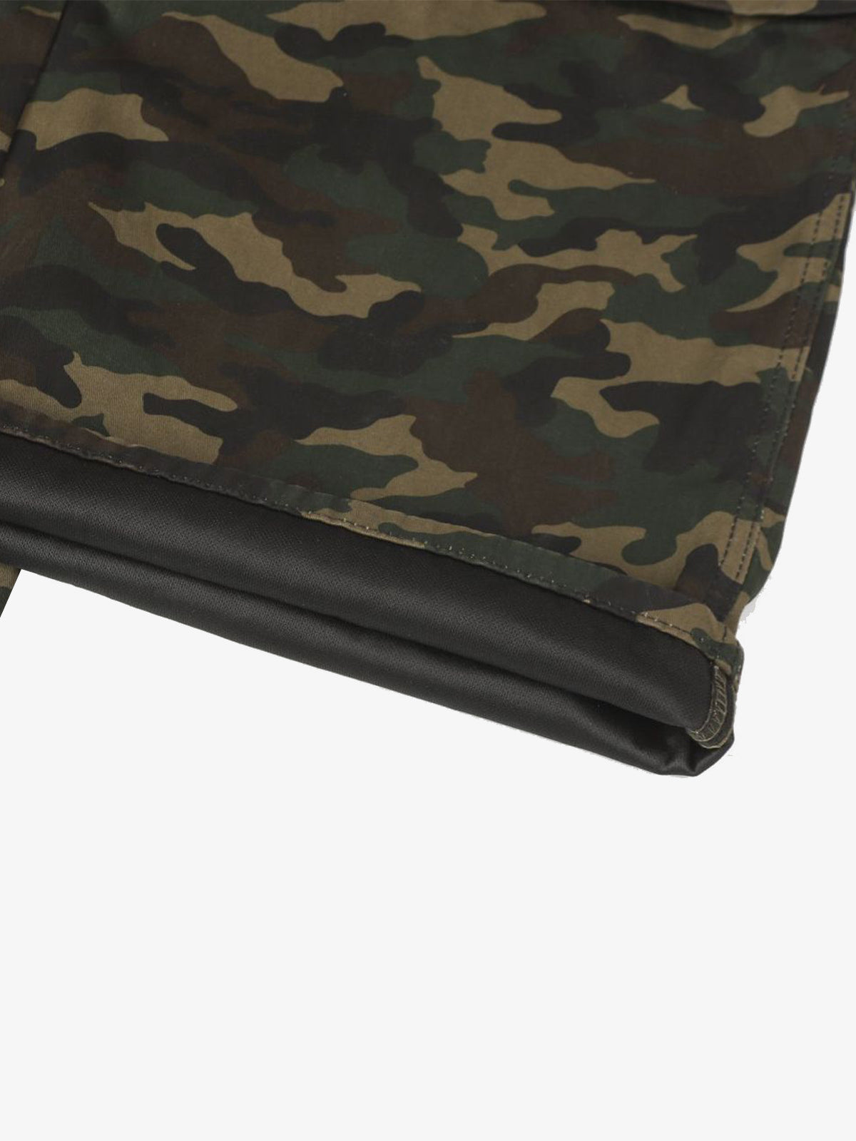 Retro Camouflage Faux Two-Piece Detachable Patchwork Pants