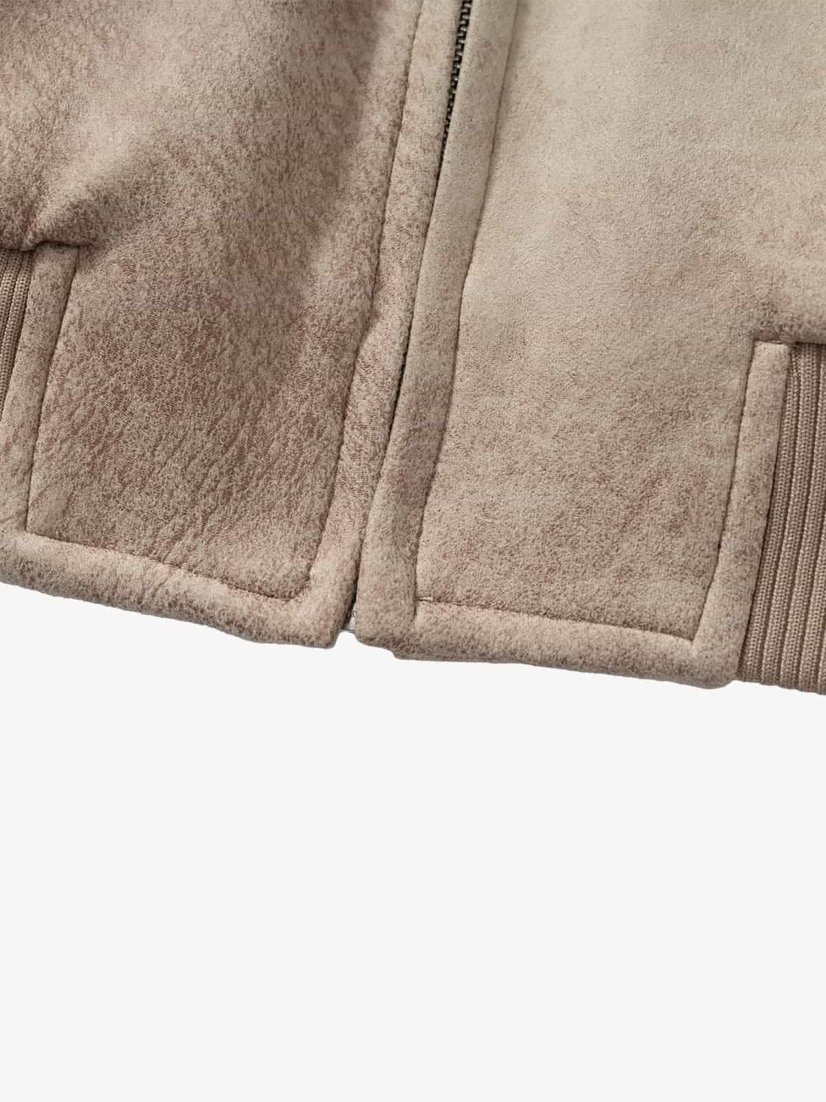 Vintage Velvet Hooded Sherpa-Lined Cotton Jacket