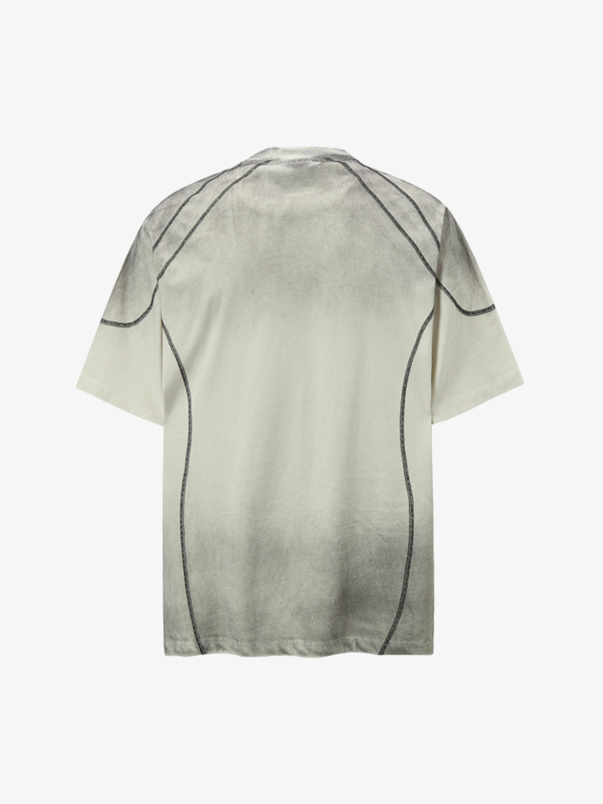 Distressed Digital Print Short-Sleeved T-Shirt