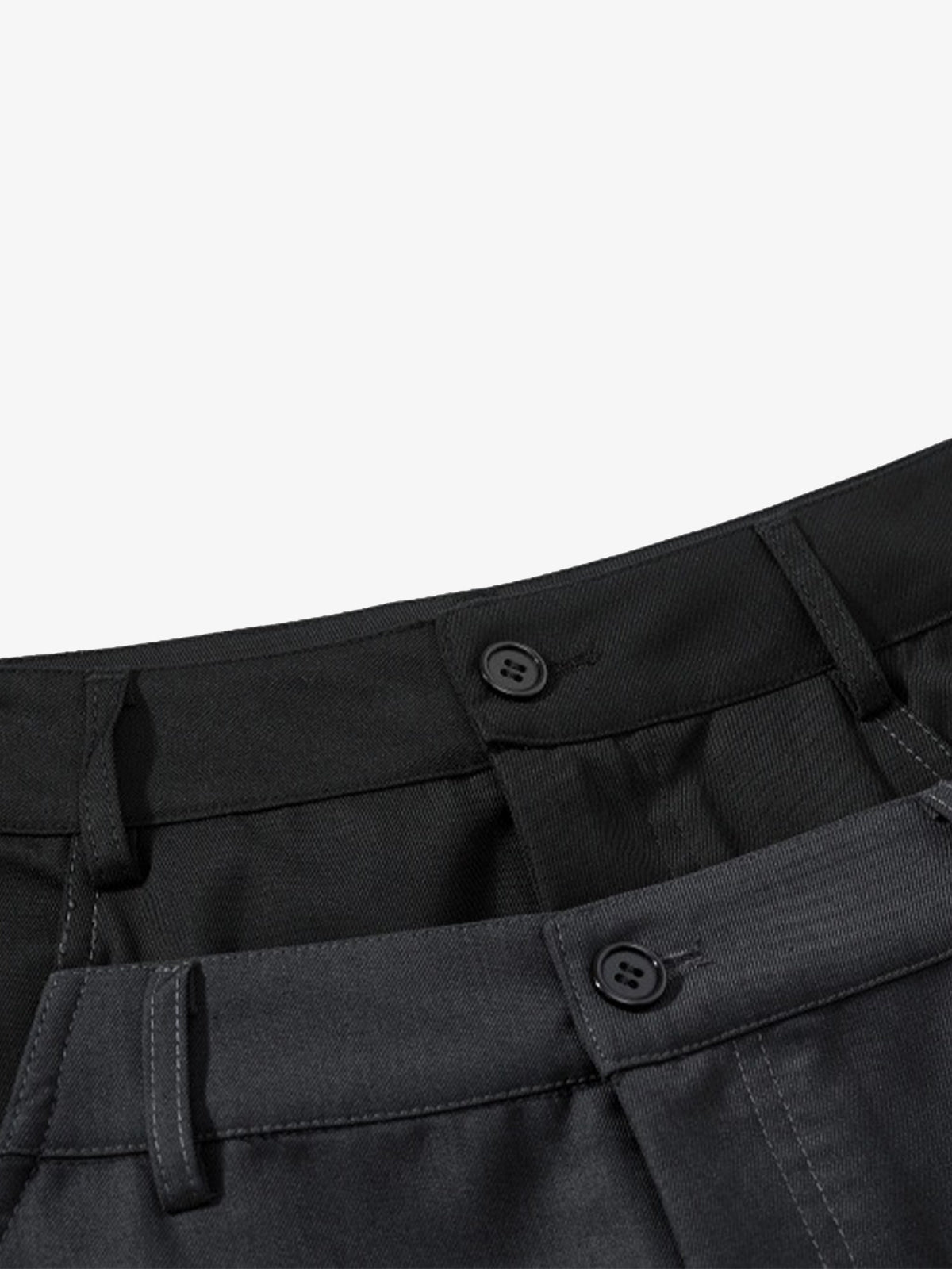 Double Waistband Panel Strap Barrel Pants