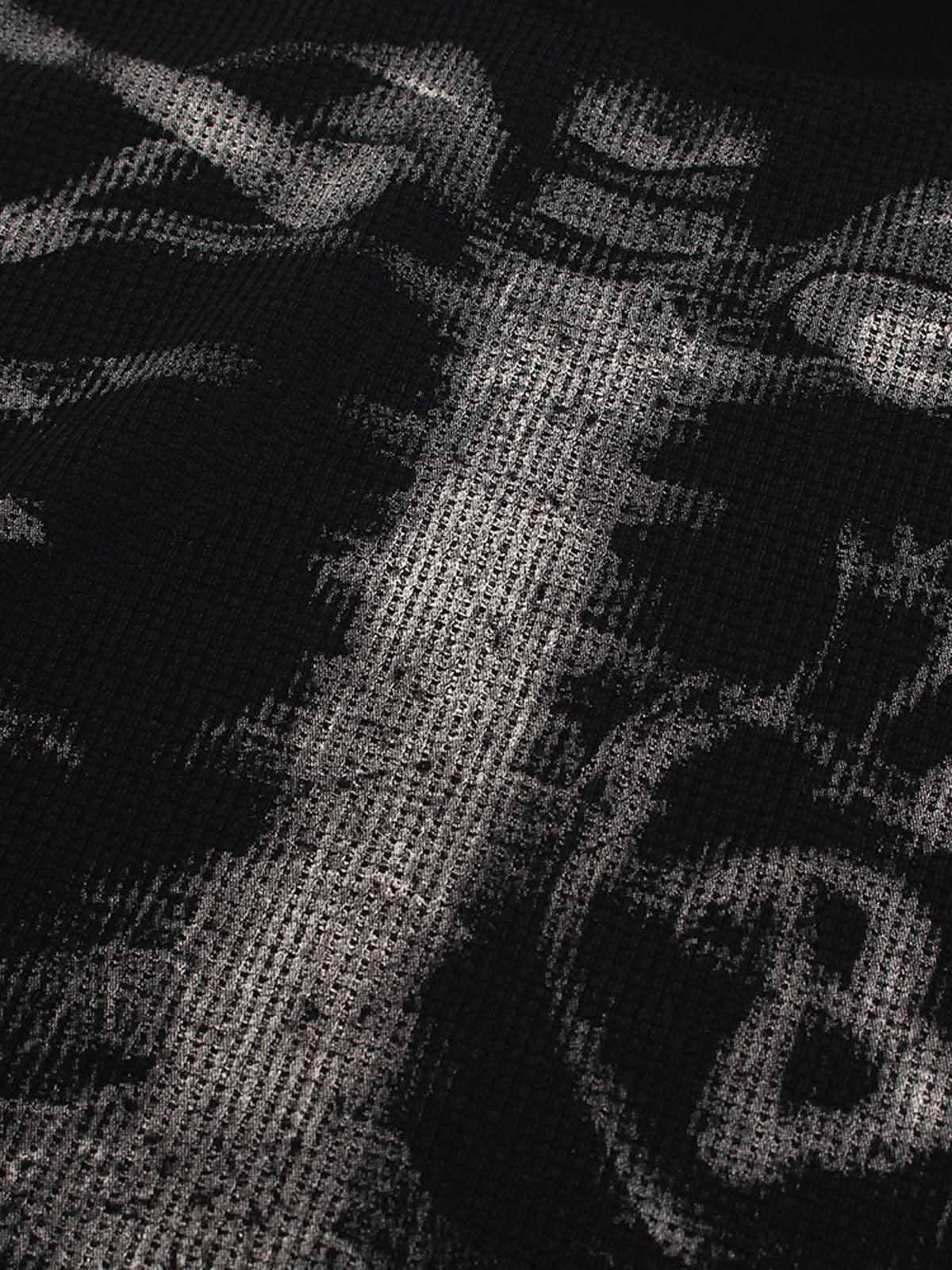 Skeleton Graphic Waffle Sweatshirt