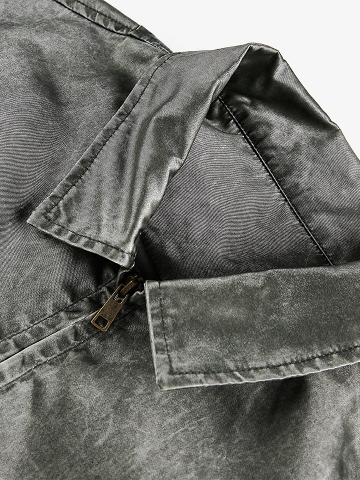 Retro Utility Nylon Patchwork Bomber Jacket