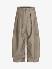 Pleated Drawstring Scimitar Track Pants