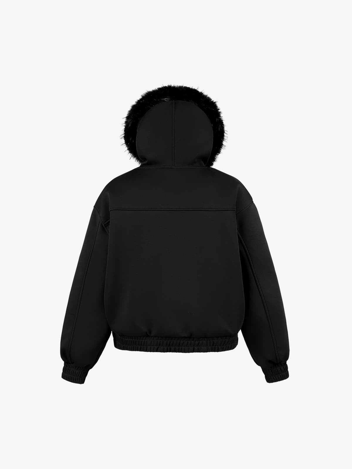 Vintage Patchwork Fur Hooded Cotton Jacket