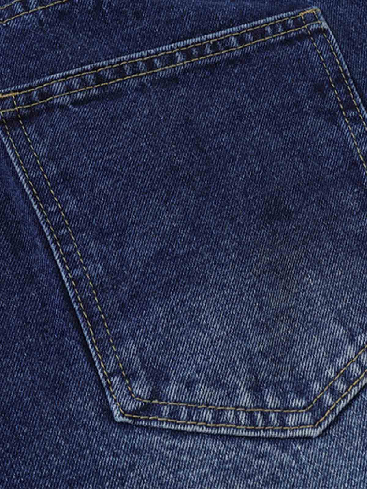 Distressed Washed Star Patch Denim Jort