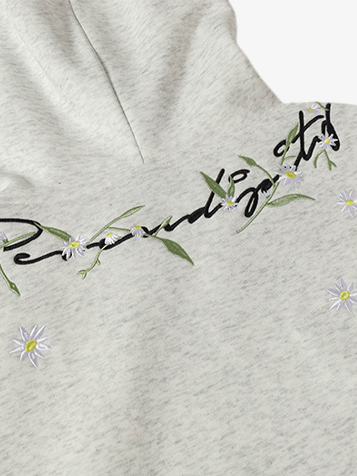 Daisy Embroidery Floral Pattern Heavyweight Hoodie