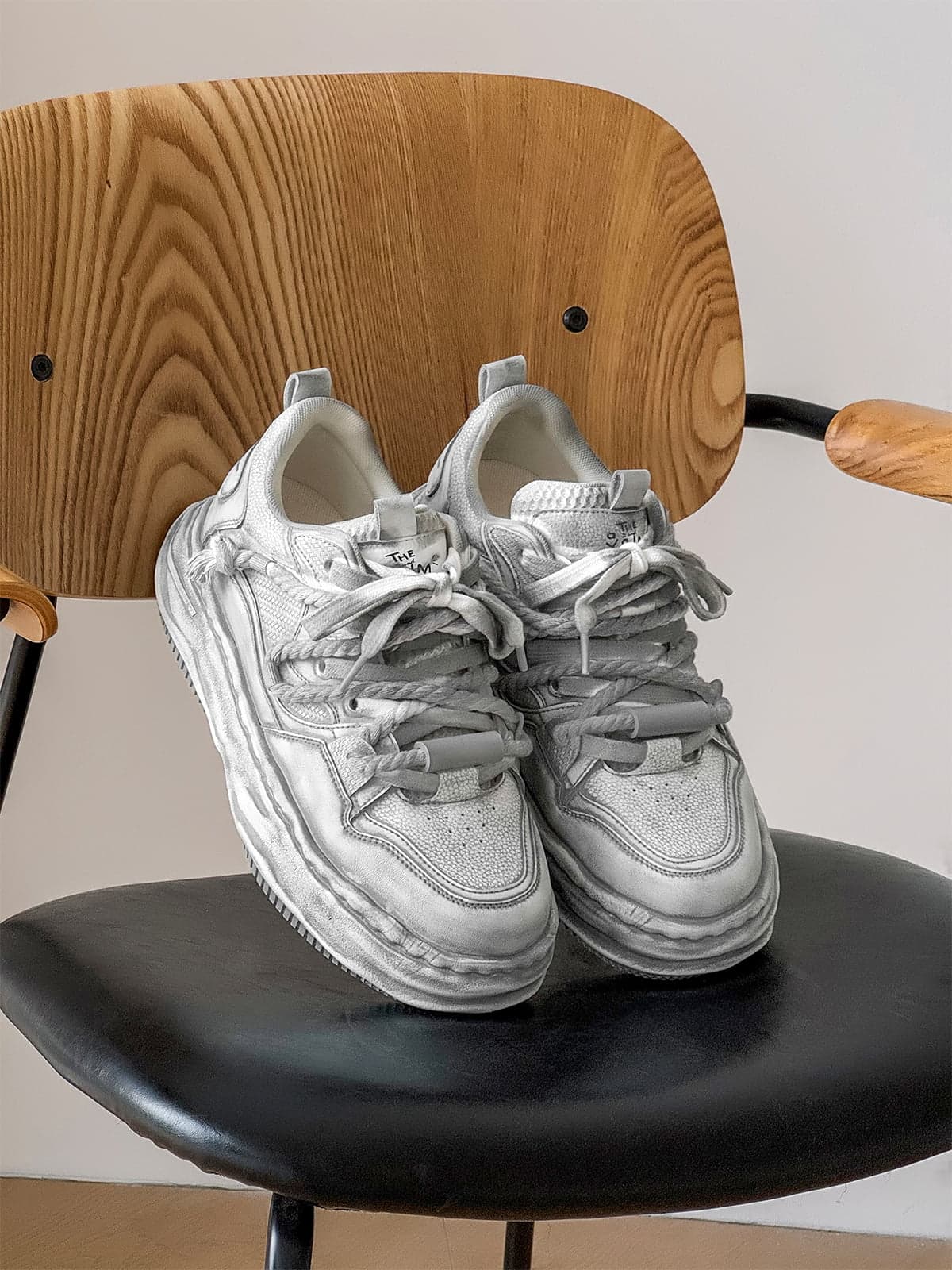 Deconstructed Distressed Chunky Street Sneakers