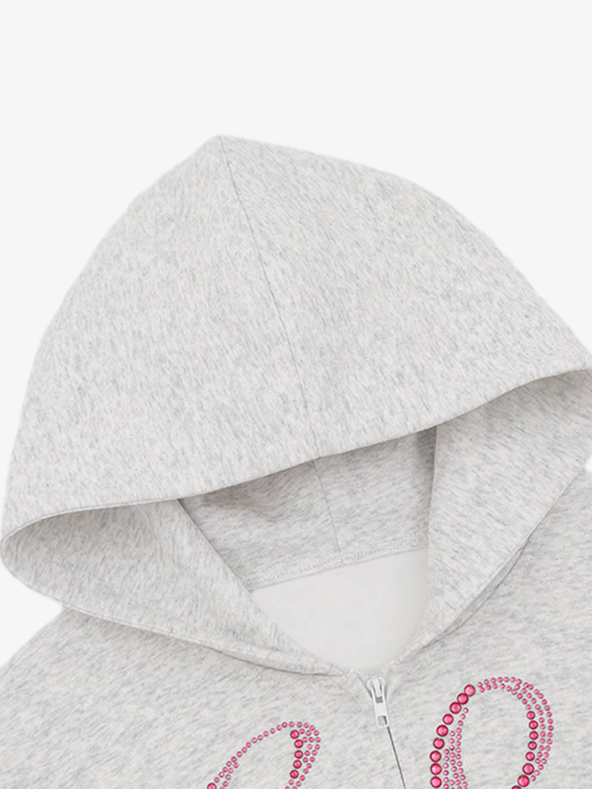 Street Hip-Hop Rhinestone Cropped Hooded Sweatshirt