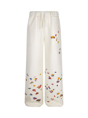 Retro Fun Pattern Washed Straight Pants