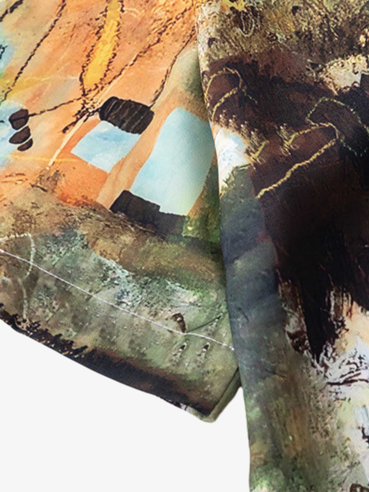 Oil Painting Print Short-Sleeved Shirt