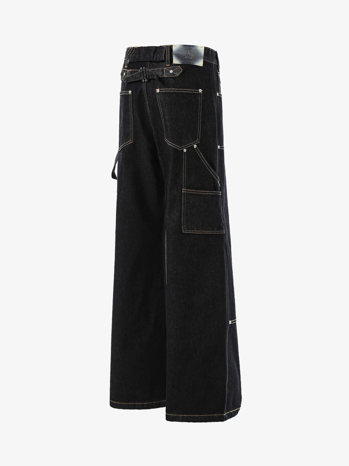 Vintage Button Fly Stitch Detail Baggy Jeans