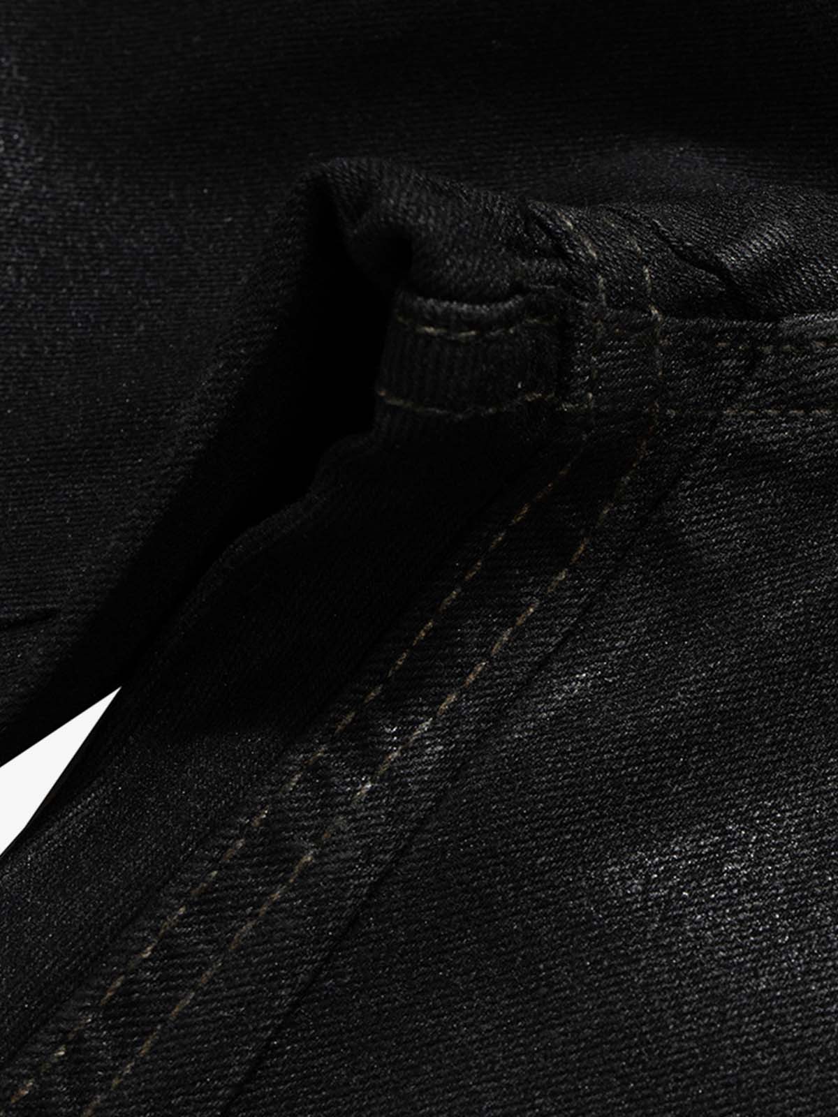 High Street RO Coated Washed Slightly Flared Jeans