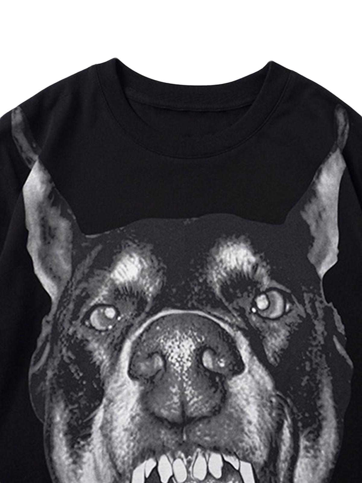 3D Printed Doberman Dog Head Hip Hop T-Shirt