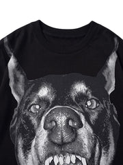 3D Printed Doberman Dog Head Hip Hop T-Shirt